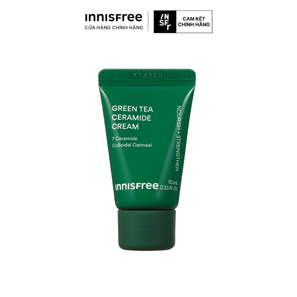 (Quà tặng không bán) Kem dưỡng ẩm phục hồi Green Tea Ceramide Cream 10ml