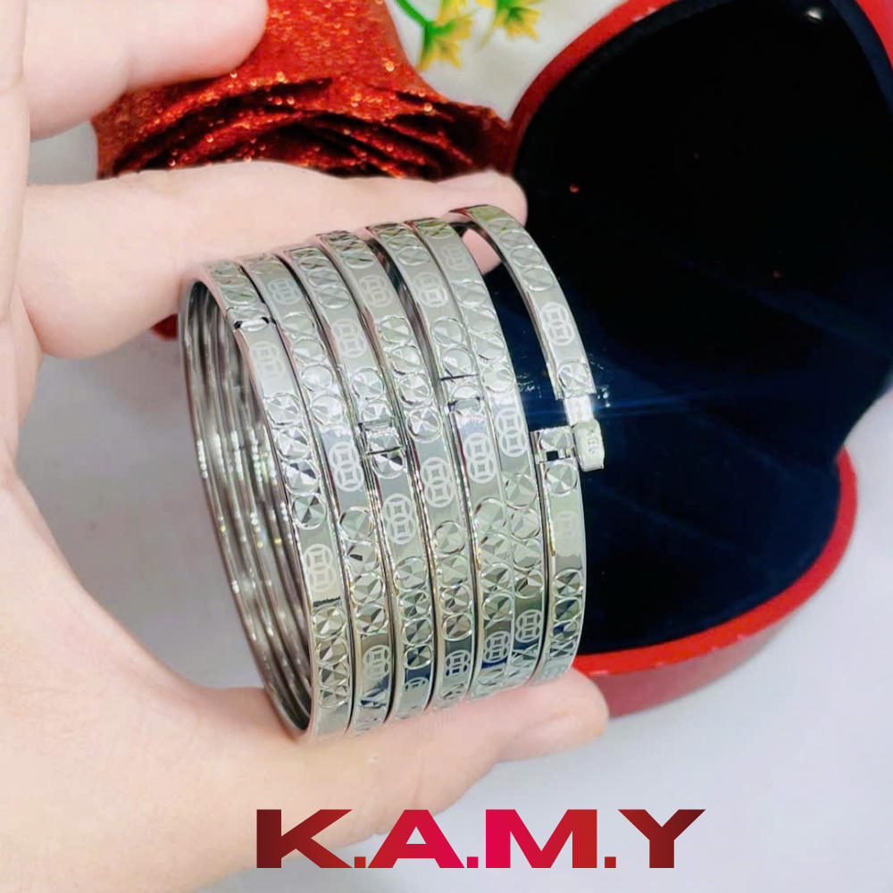 Bộ ximen 7 chiếc khóa lưỡi gà mạ vàng trắng sáng bóng – Trang sức nữ sang trọng phong thủy may mắn