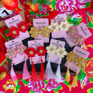 Set 2 kẹp hoa handmade by MiuMiuBeBe thích hợp với các ngày tết cho bé
