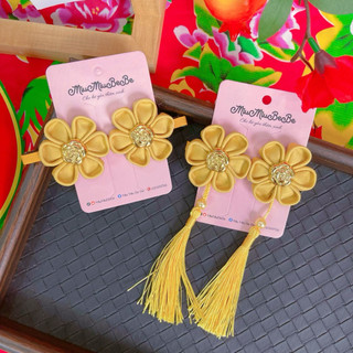 Set 2 kẹp hoa handmade by MiuMiuBeBe thích hợp với các ngày tết cho bé