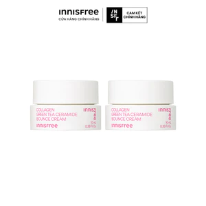 02 Hũ Kem dưỡng giúp làm mờ các dấu hiệu lão hóa trên da INNISFREE Collagen Ceramide Bounce Cream 10mlx2