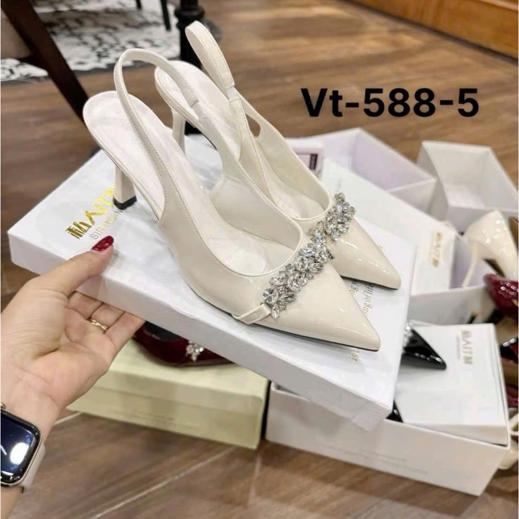 Sục chun đá xích tai thỏ, Giày mũi nhọn 5p 7p hách dáng - Freeship toàn quốc
