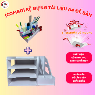 [TẶNG STIKER] Mã 2 Mã B Kệ Đựng Tài Liệu 1-2-3 Khay Để Bàn Văn Phòng Giá Để Tài Liệu Sách Hộp Đựng Bút Màu Cao Cấp