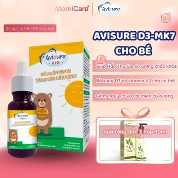 Kẽm Hữu Cơ Cho Bé 100% Kẽm Từ Mỹ Avisure ZiO Hỗ Trợ Ăn Ngon 10/20/30ml AVS-ZIO