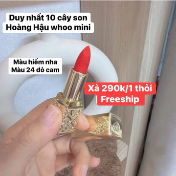 SON LÌ WHOO MINI MÀU ĐỎ CAM- VELVET LIP ROUGE