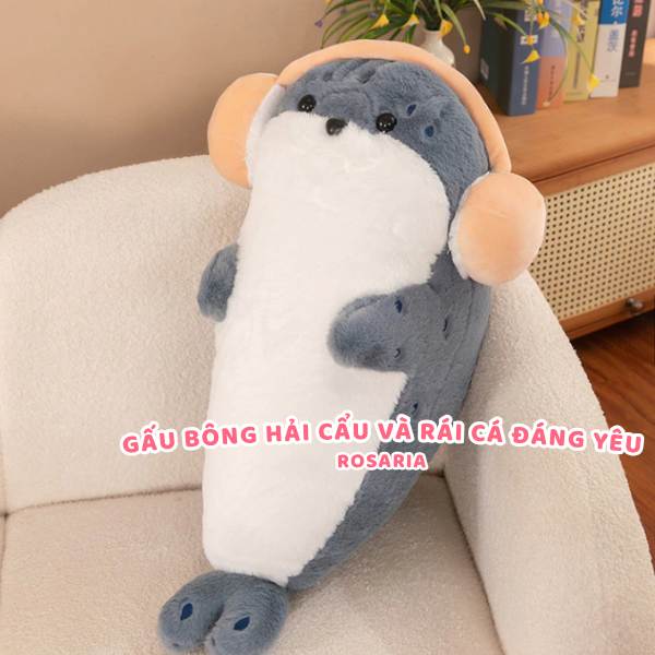 Gấu Bông Hải Cẩu & Rái Cá Nhồi Bông Đáng Yêu, Thú Nhồi Bông Rái Cá size lớn, Quà Tặng dễ thương Rosaria