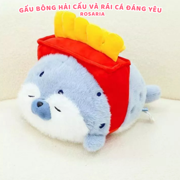 Gấu Bông Hải Cẩu & Rái Cá Nhồi Bông Đáng Yêu, Thú Nhồi Bông Rái Cá size lớn, Quà Tặng dễ thương Rosaria