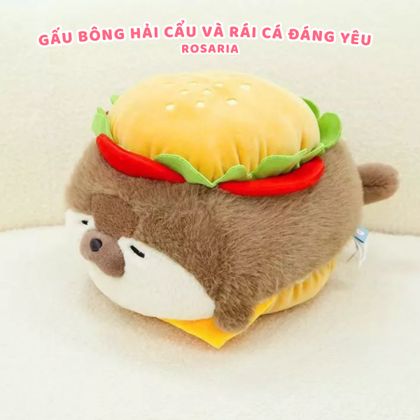 Gấu Bông Hải Cẩu & Rái Cá Nhồi Bông Đáng Yêu, Thú Nhồi Bông Rái Cá size lớn, Quà Tặng dễ thương Rosaria