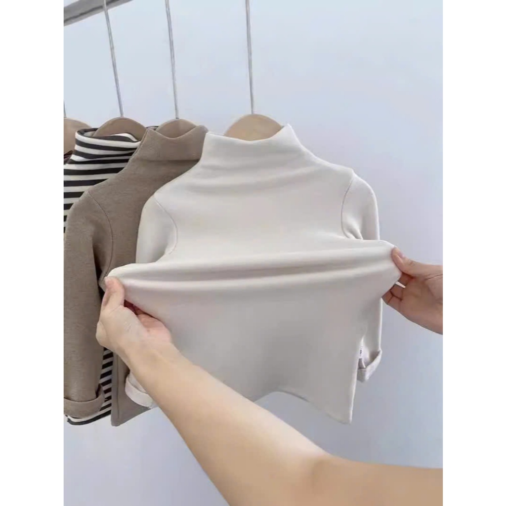 Áo giữ nhiệt cổ cao mùa đông cho bé Saubabi