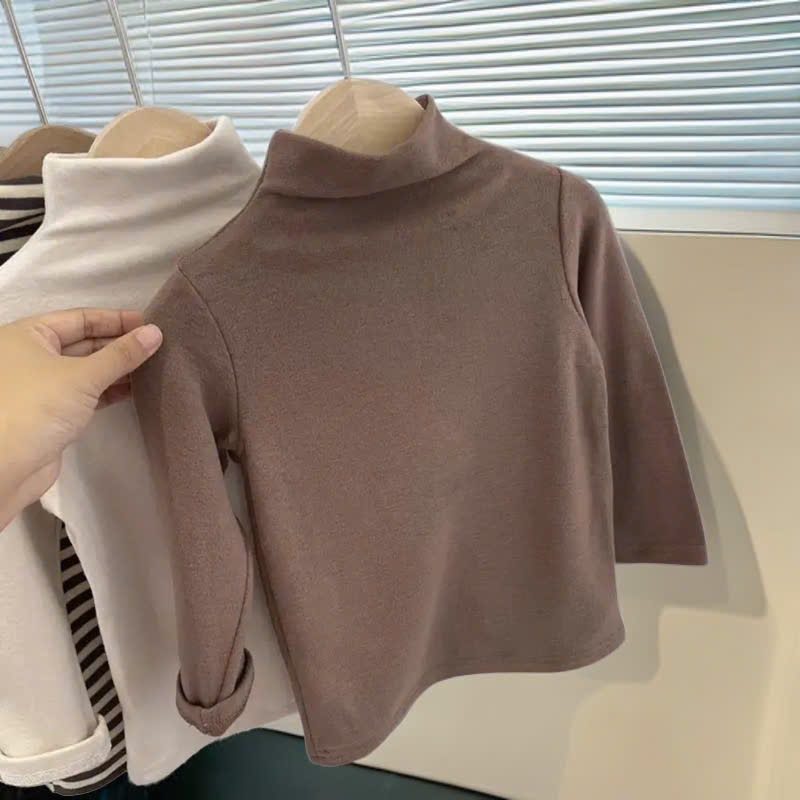 Áo giữ nhiệt QC cao cấp cổ cao chất nỉ zip cotton lót nỉ dày dặn cho bé trai bé gái 8-32kg mesocshop