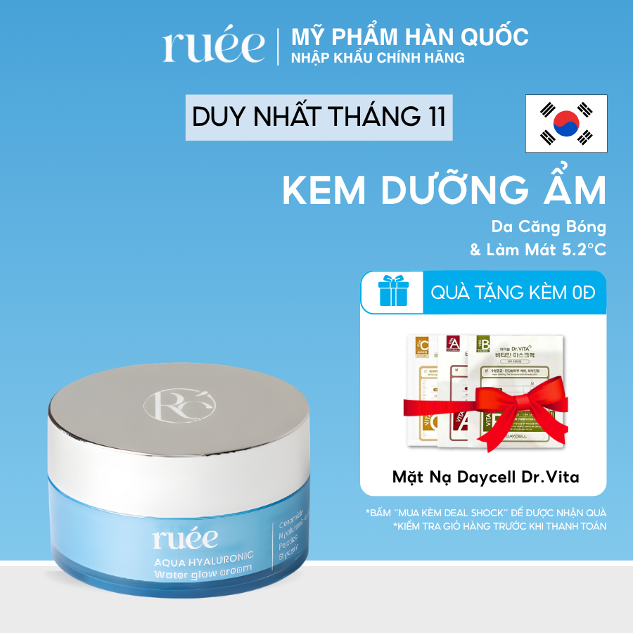 [DEAL MỞ BÁN] Kem Dưỡng Ẩm RUÉE Cấp Nước Căng Bóng Phục Hồi Da Khô Aqua ...