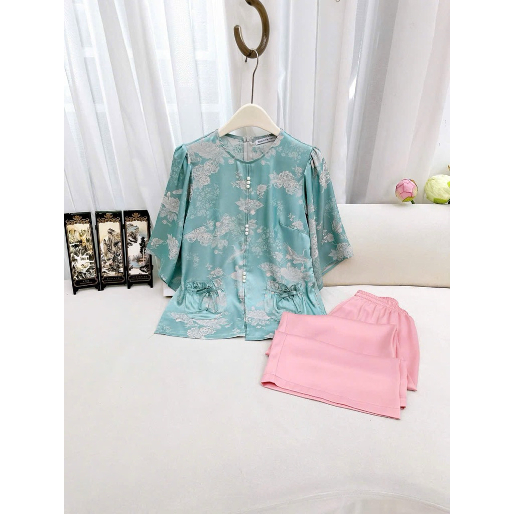 (Đồ Lam Cao Cấp Loại 1) Đồ lam pháp phục đi chùa cho nữ ,chất lụa tiểu thư | Đồ Lam An Nhiên