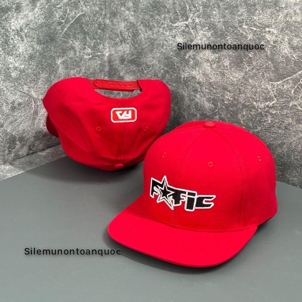 Mũ hiphop mang ngược nam nữ - Nón lưỡi trai mỏ bằng thêu FATIC sao phối khoá nhựa bấm siêu đẹp thời trang
