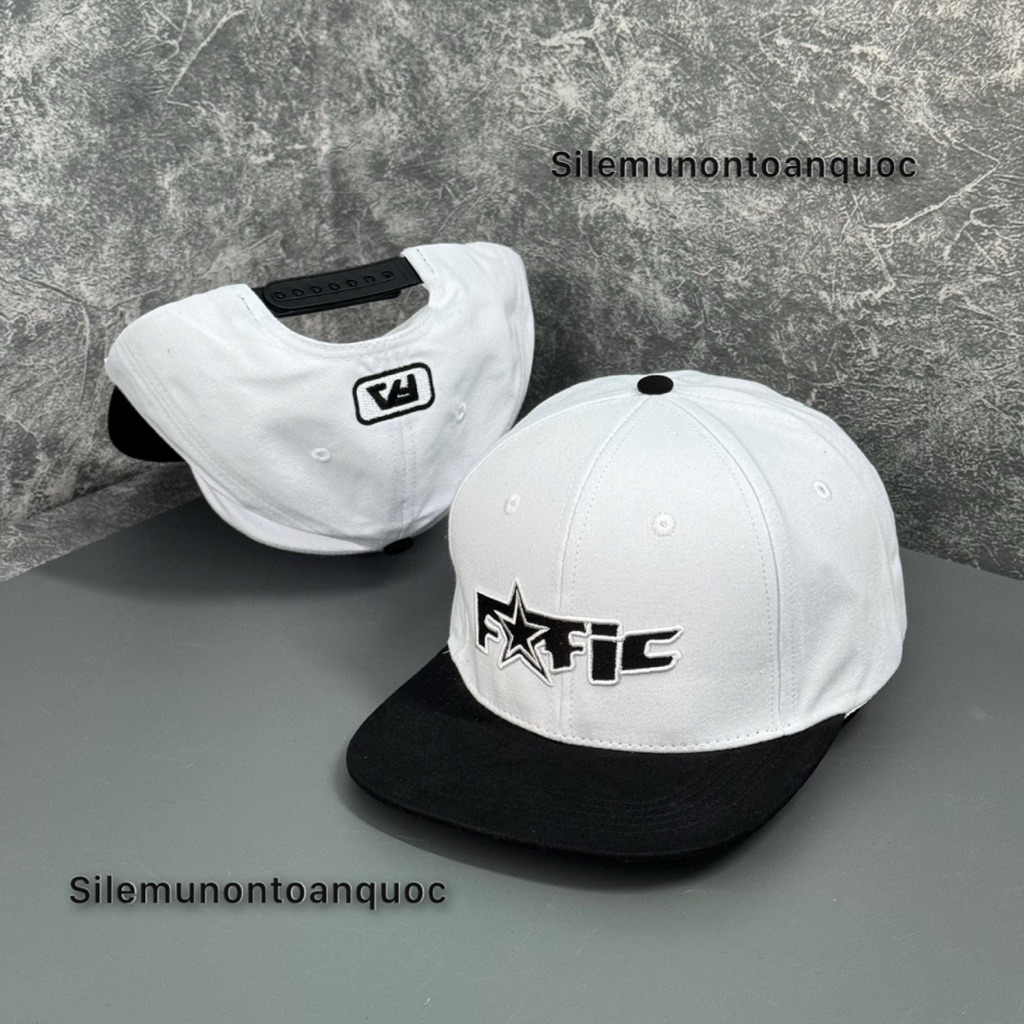 Mũ hiphop mang ngược nam nữ - Nón lưỡi trai mỏ bằng thêu FATIC sao phối khoá nhựa bấm siêu đẹp thời trang