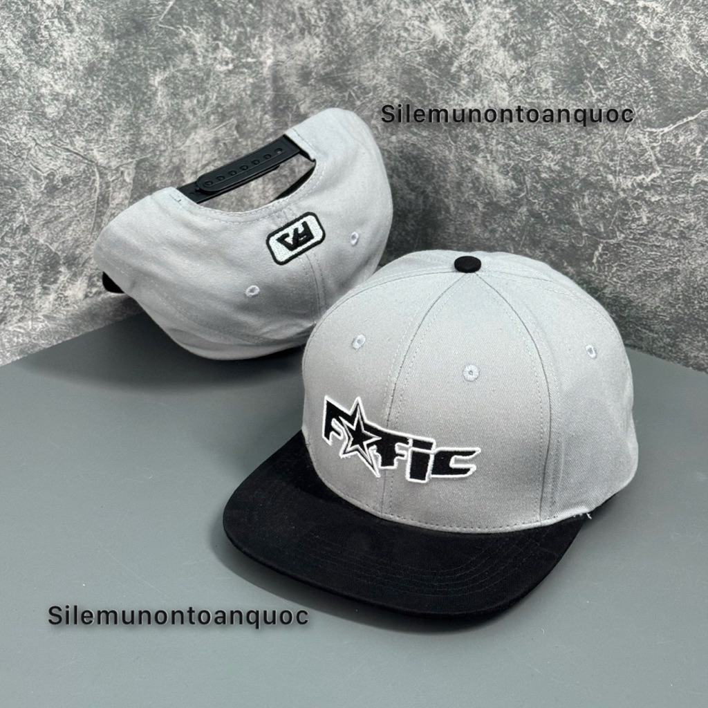 Mũ hiphop thêu FATIC sao - Nón bóng chày mang ngược phối khoá nhựa bấm thời trang nam nữ siêu đẹp