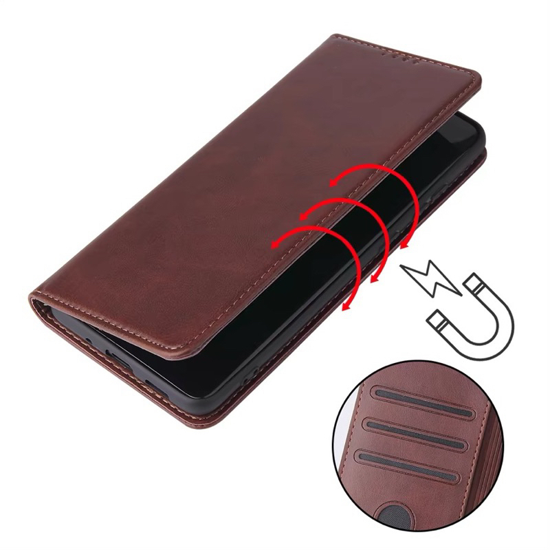 Bao da VTZ gập 2 mặt cho Samsung S25FE - Có ngăn đựng thẻ , hít nam châm chắc chắn