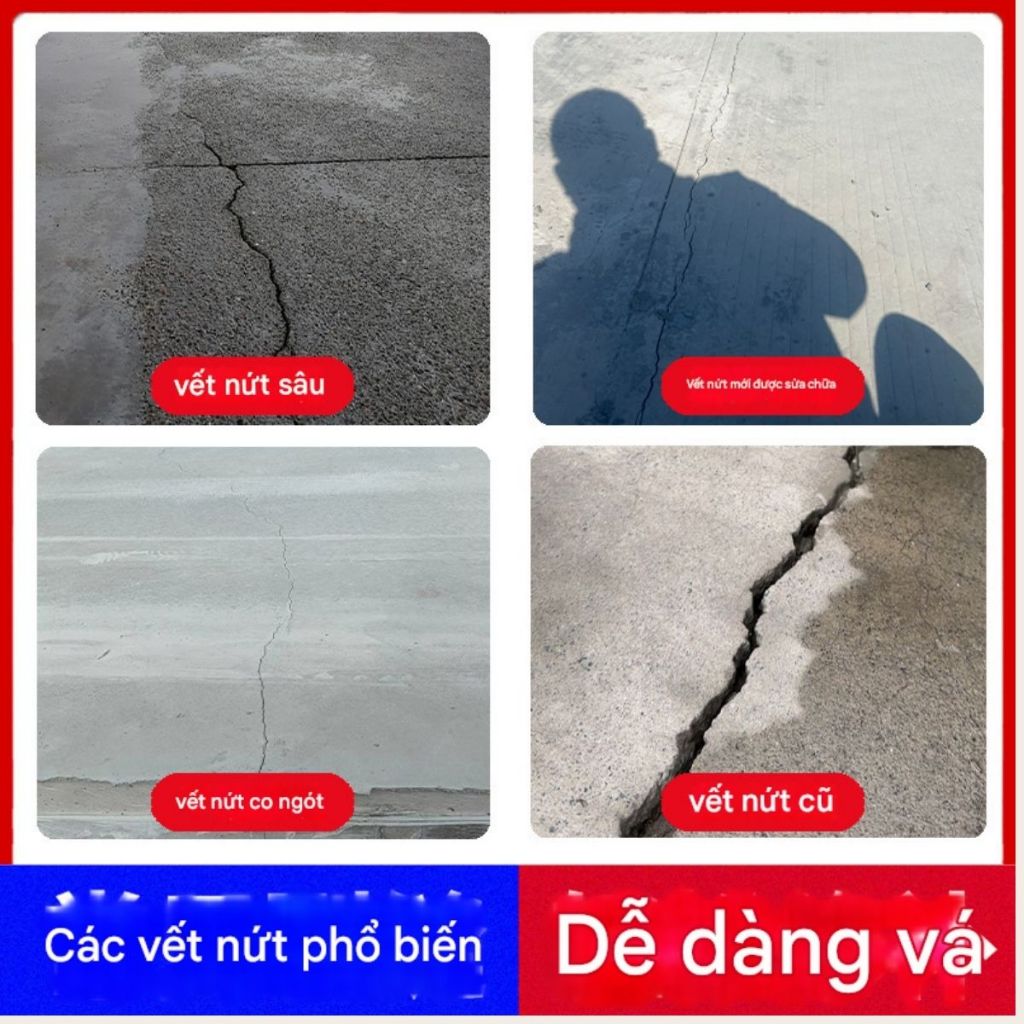 1kg Vữa rót tự chảy khô nhanh chống thấm tự len vào vết nứt chống nứt |Sửa Chữa Vết Nứt Bê Tông Khô Nhanh Chống Thấm