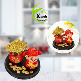 Tượng Thần Tài Hũ Vàng Tài Lộc Trang Trí Tết GD89 - Hũ Đựng Muối Tài Lộc May Mắn Đầu Năm Mới GD90