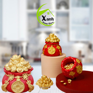 Tượng Thần Tài Hũ Vàng Tài Lộc Trang Trí Tết GD89 - Hũ Đựng Muối Tài Lộc May Mắn Đầu Năm Mới GD90