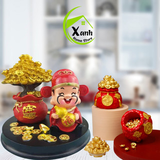 Tượng Thần Tài Hũ Vàng Tài Lộc Trang Trí Tết GD89 - Hũ Đựng Muối Tài Lộc May Mắn Đầu Năm Mới GD90