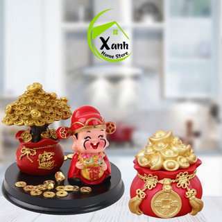Tượng Thần Tài Hũ Vàng Tài Lộc Trang Trí Tết GD89 - Hũ Đựng Muối Tài Lộc May Mắn Đầu Năm Mới GD90