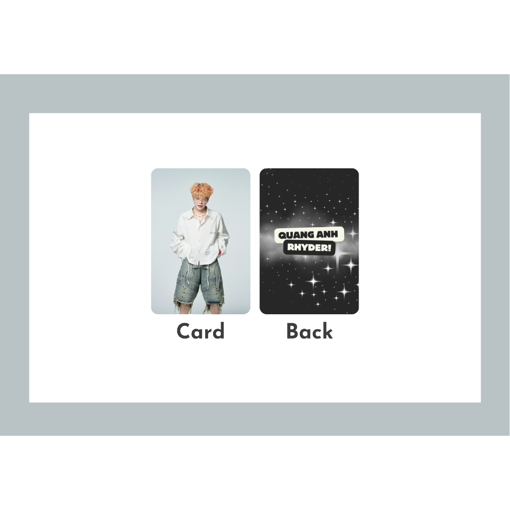 set card bo góc ca sĩ Quang Anh Rhyder - Anh trai say hi