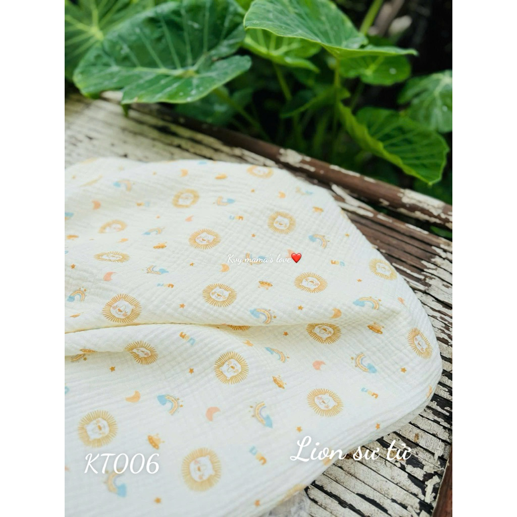 khăn tắm muslin 4 lớp cao cấp cho bé trai, bé gái