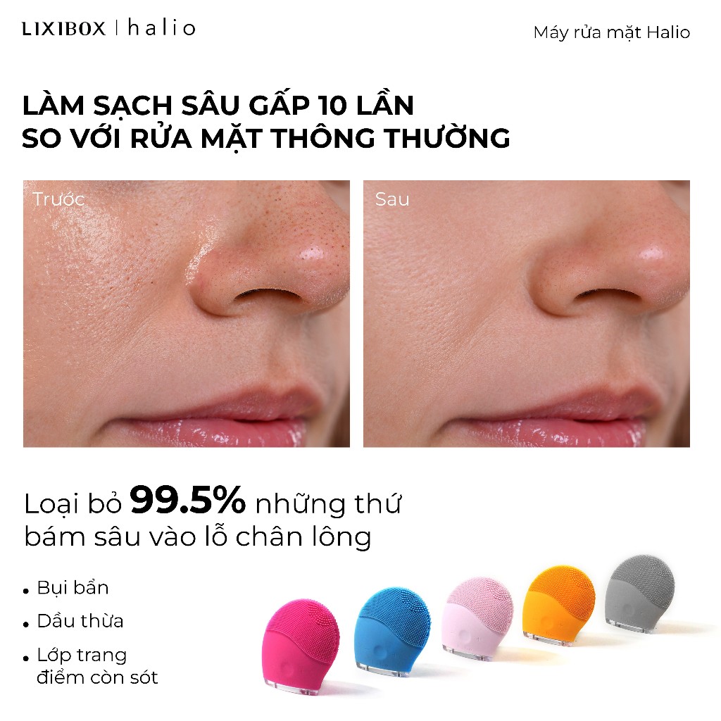 [SPLIVE] Máy Rửa Mặt Halio Facial Cleansing & Massaging Device - Dành Cho Mọi Loại Da