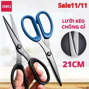 Kéo Văn Phòng Đa Năng Deli – Lưỡi Thép, Không Gỉ, Kích Thước 16/17/18/21cm