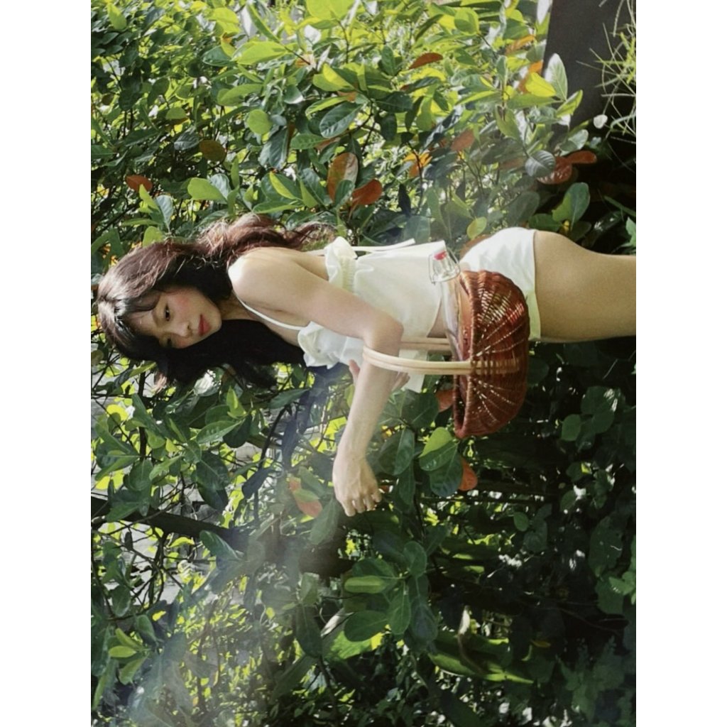 [Tặng dán ngực] ONESOON Set bikini 2 mảnh buộc dây phối bèo và ren sexy cá tính phong cách cổ điển cho nữ