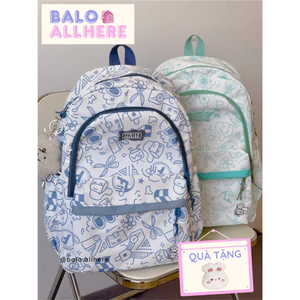BaLo (XINHXINH) [ORDER] Balo Học Sinh Sinh Viên Đi Học Đơn Giản Phong Cách Graffiti BL192