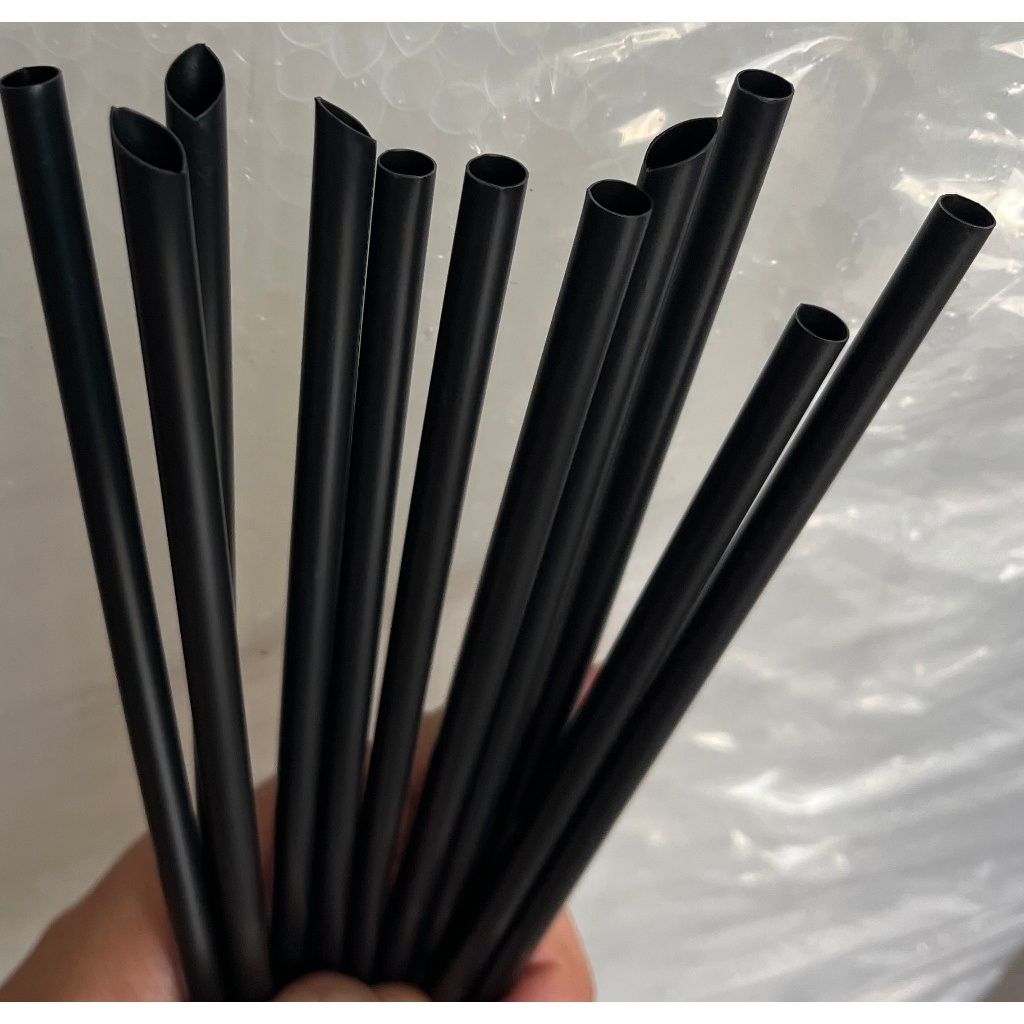 500g Ống hút đen đầu nhọn phi 6mm/8mm/12mm KHÔNG MÙI, cao cấp, thanh lịch, an toàn cho sức khỏe,phù hợp cho quán nước