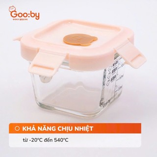 Hộp Thủy Tinh Nắp Dẻo Đựng Thực Phẩm Cốc Nấu Cháo Trữ Đông Đồ Ăn Dặm Cho Bé 140ml -bimbexinhhn