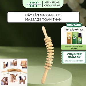 Cây lăn massage lưng, bụng bằng gỗ 12 bánh lăn, dụng cụ massage bụng giảm mỡ | MỸ NGHỆ DƯỠNG SINH HT