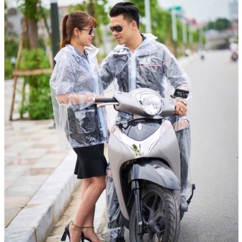 Combo 5 Bộ Quần Áo Mưa Trong Suốt K25 Nhựa PVC Dẻo Dai, Không Mùi, Dễ Gấp Gọn (Size XL)