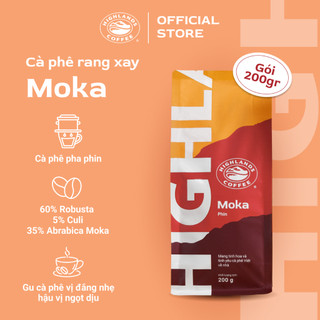 Cà Phê Rang Xay Moka Highlands Coffee 200g