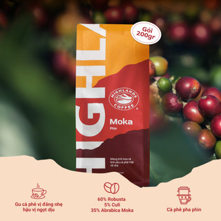 Cà Phê Rang Xay Moka Highlands Coffee 200g