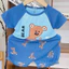 Bộ cộc tay cho bé trai, bé gái từ 5 - 15kg, vải tăm lạnh co giãn, hình in đẹp, mềm mại, giặc máy tốt