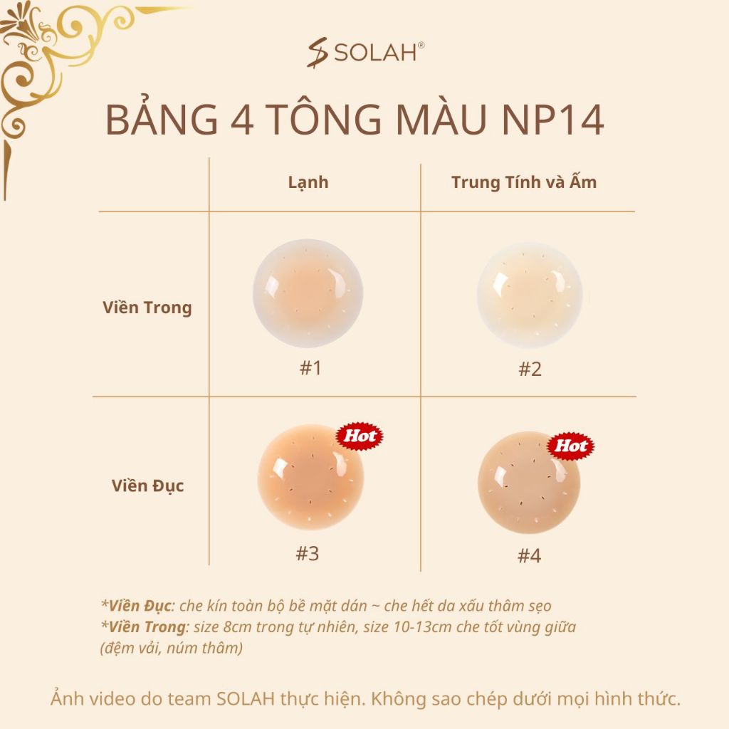 Miếng Dán Ngực Silicon Non Dẻo Có Lỗ Không Gel SOLAH Hạt Vừng Chống Mồ Hôi Biển Du Lịch Dự Tiệc NP14