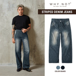 Quần Jean Nam Kẻ Sọc Striped Denim Có Bigszie