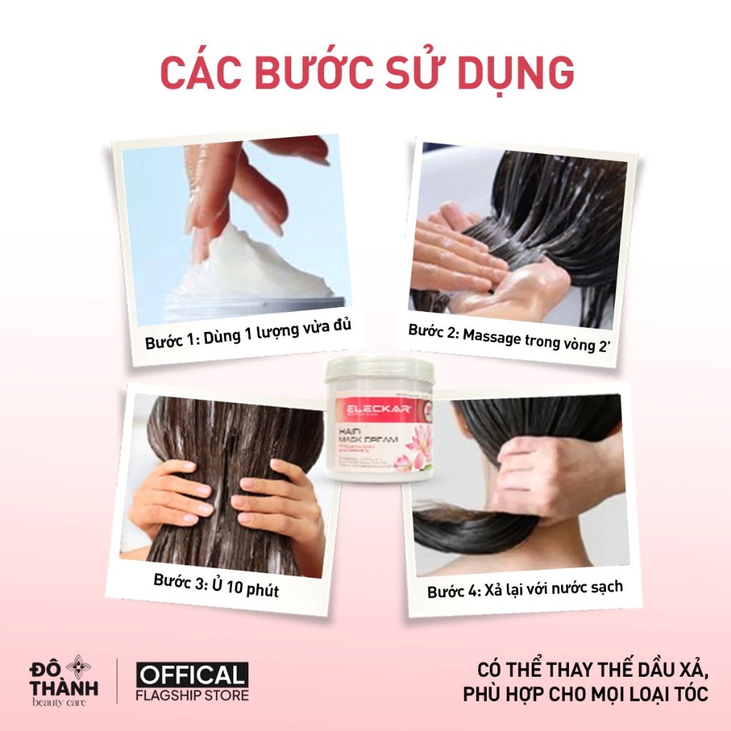 Kem hấp ủ tóc phục hồi Nano Collagen Eleckar dầu hấp tóc cung cấp dưỡng chất cho tóc khô xơ 1000ml