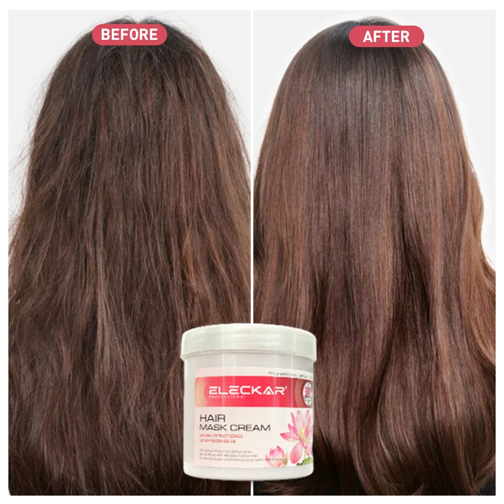 Kem hấp ủ tóc phục hồi Nano Collagen Eleckar dầu hấp tóc cung cấp dưỡng chất cho tóc khô xơ 1000ml