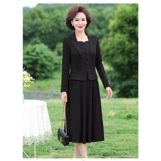 Đầm Dài Tay Cổ Vest Nữ Tính Của Mẹ  VH14