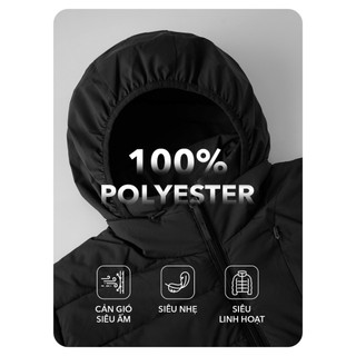 Áo phao nữ YODY 4s Plus siêu ấm siêu nhẹ mũ áo thông minh giấu trong cổ áo WCPJ25F011