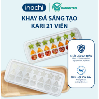 Khay đá sáng tạo Inochi Kari 21 viên – chất liệu nhựa an toàn, chống nấm mốc, tạo đá nhiều hình dạng thú vị