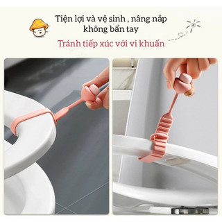 Set  5 Dây Silicon Nâng Nắp Bồn Cầu Chống Trượt Có Thể Điều Chỉnh Tránh Chạm Giữ Vệ Sinh Mẫu Mới 88531