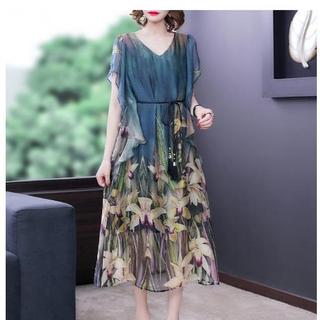 Đầm Lụa Hoa Pháp Dự Tiệc Sang Chảnh VH59