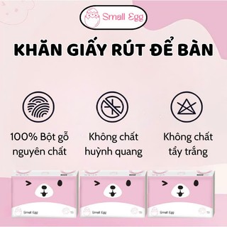 [HOẢ TỐC HCM] - Giấy ăn rút Small Egg thùng 40 gói cao cấp 300 tờ 130x175mm 4 lớp, dập vân 4D