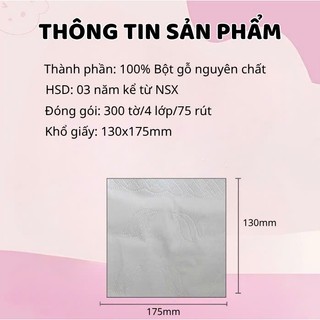 [HOẢ TỐC HCM] - Giấy ăn rút Small Egg thùng 40 gói cao cấp 300 tờ 130x175mm 4 lớp, dập vân 4D