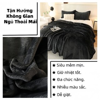 Chăn Mền Lông Nhung sữa Mềm Mịn Nhẹ Thoáng Khí Giữ Nhiệt Mùa Hè Thu Đông Dùng Che chăn 1m5 1m8